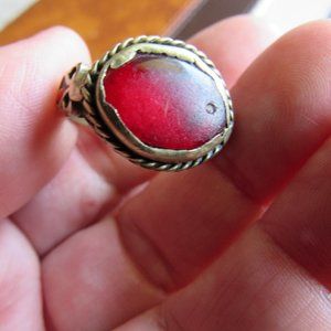 Tibetan Silver and Copper Ring 8.75